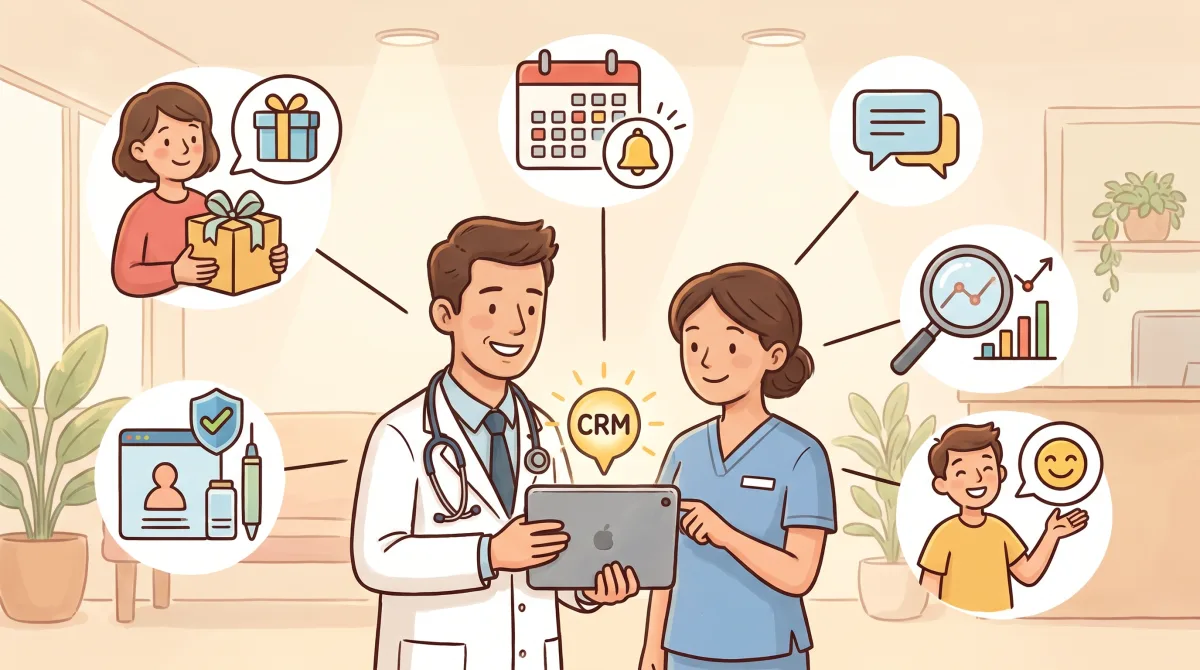 Klinik CRM sistemi üzerinden tedavi paketi satış hunisi ve hasta takip ekranı