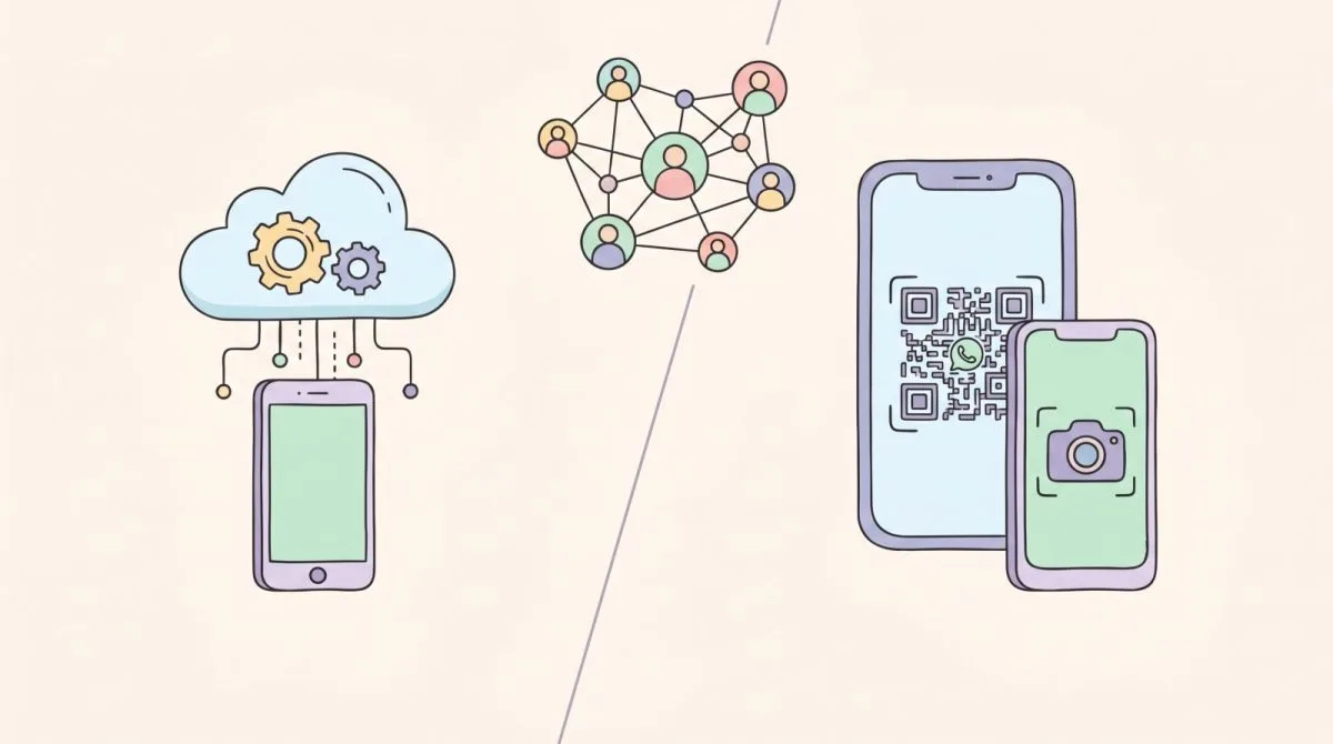 WhatsApp Cloud API ve QR kod entegrasyonu karşılaştırma tablosu görseli